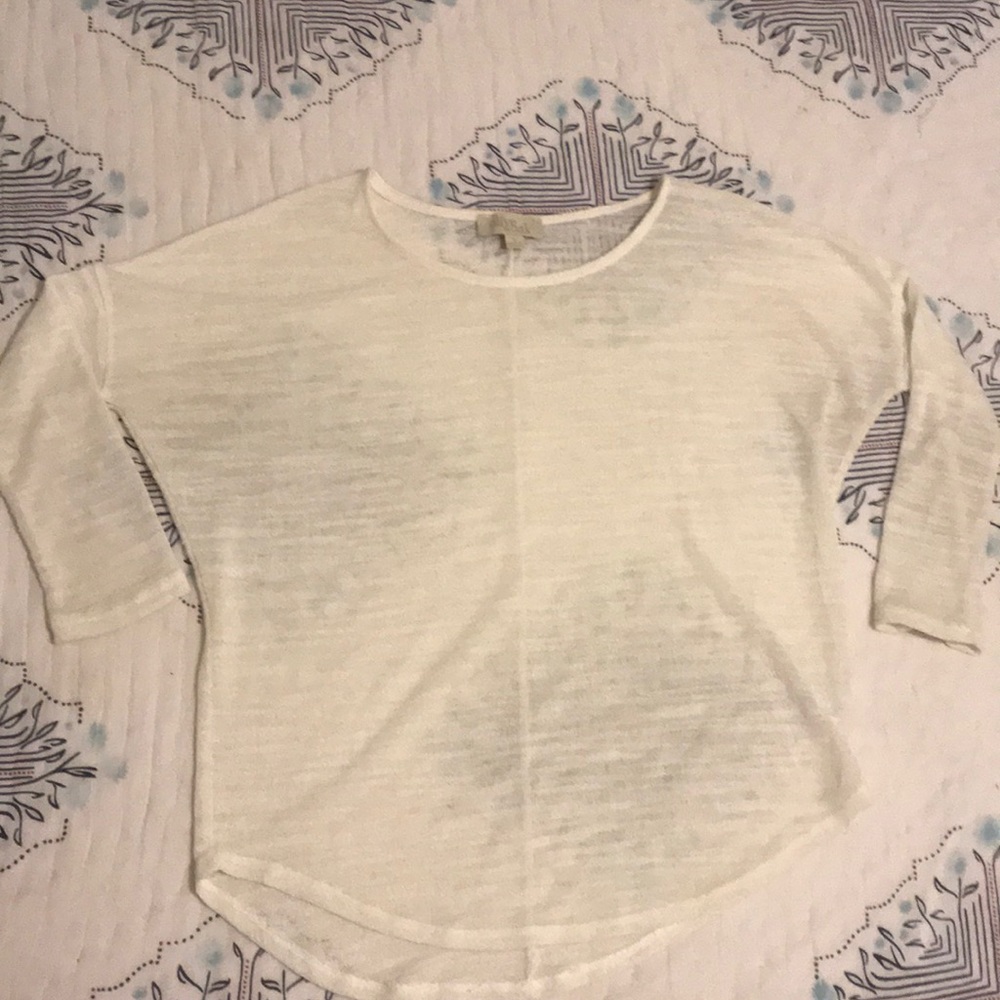 Olive & Oak white sheer dolman